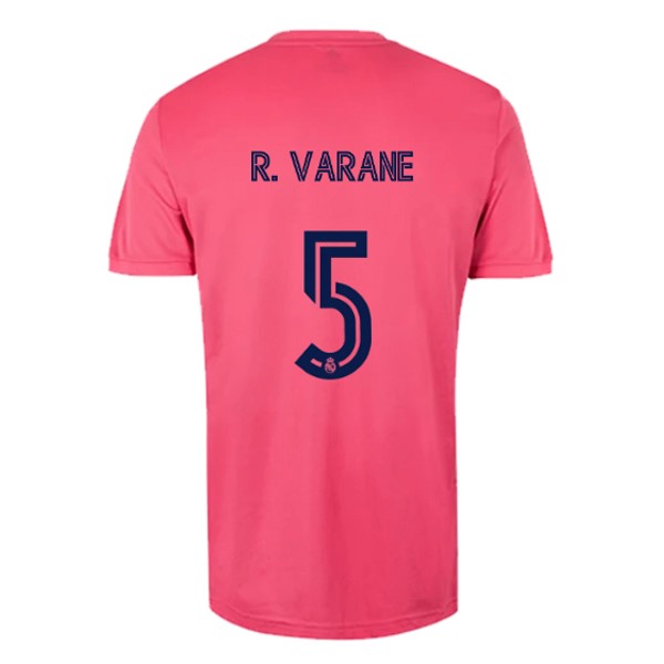 Camiseta Real Madrid Segunda Equipación NO.5 Varane 2020-2021 Rosa